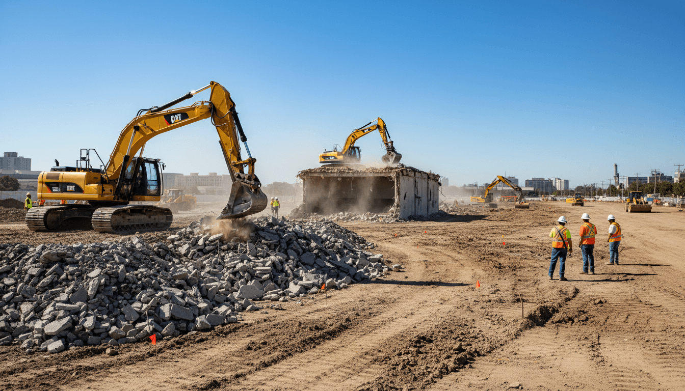 Site after demolition and excavation services